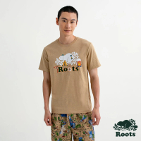 【Roots】Roots 男裝- ROOTS CAMP修身短袖T恤(咖色)