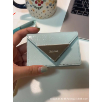 In Stock Korean Niche Fennec Wallet Patent Leather Classic Triangle Brand Portable 70% Off Coin Purs