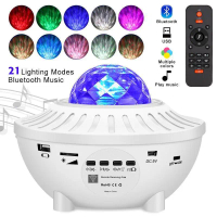 Led Starry Sky Star Galaxy Projector Night Light ลำโพง Bluetooth ในตัวสำหรับตกแต่งบ้านห้องนอนเด็กเด็