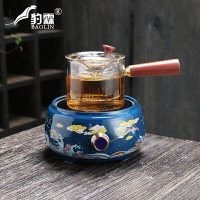 玻璃側把茶壺煮茶壺電陶爐燜茶壺大茶壺大容量泡茶工具燒水壺配件