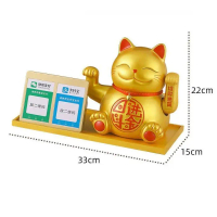 HUIYI- Pajangan Keberuntungan Kucing / front desk QR CODE Pajangan Nordic Cat / Dekorasi Ruang Tamu 