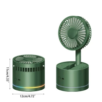 Portable Folding Telescopic USB Rechargable Desk Fan Lamp Humidifying Hydrating Water Spray Fan 3Speed Air Humidifier Air Cooler