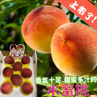 台中谷關超甜水蜜桃(8粒裝/中大果/約2斤半+-10%)．產地現摘直送．台灣高山農園．禮盒冷藏配送｜緁迪水果JDFruit 高級水果店