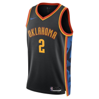 NIKE NBA 耐吉 雷霆隊 球衣-黑藍黃 OKC MNK DF SWGMN JSY CE 24-FQ4353010