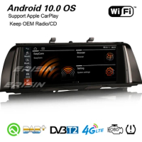Erisin 2635 10.25" IPS Android 10.0 DAB+ GPS Car Stereo Carplay WiFi 4G USB Bluetooth Canbus Navi For BMW 5er F10 F11 with CIC