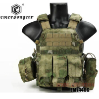 Emerson LBT 6094A Style Plate Carrier W/ 3 Pouch Tactical Vest Protective Gear Airsoft Hunting Military