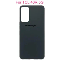 black matte soft tpu case on for tcl 40r 5g back cover cases protection coque shield