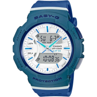 【CASIO 卡西歐】Baby-G 慢跑粉彩手錶-土耳其藍 畢業禮物(BGA-240-2A2DR)