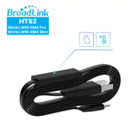 Broadlink HTS2 Temperature Sensor Accessory USB Cable Works With Broadlink RM4 Pro/RM4 Mini Smart Humidity Sensor Remote Control