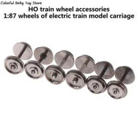 2pcs HO Scale 1:87 36'' Metal Wheels for Model Train DC wheel set C8724