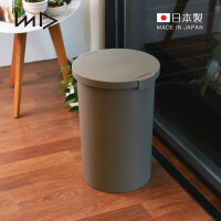 日本岩谷Iwatani 圓形封扣蓋室內/室外防臭垃圾桶-26L