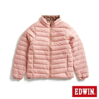 EDWIN 超輕量可收納雙面穿羽絨外套-女款 淺桔色 #換季購優惠