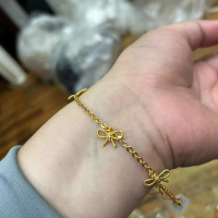 Gelang rhodium kuning mainan dasi
