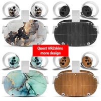 Wood and Marble design for Oculus Quest 2 VR Stickers Headset Decals Protective PVC Skin for Oculus Quest 2 VR vinyl sticker