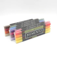 Tsukineko MEMENTO Marker Pen Set Watercolor Brush Pens Dual Tip Markers Japan