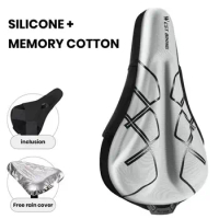 Weather-resistant Bike Seat Protector Comfortable Memory Foam Bicycle Seat Cover with Rain Cover Soft Silicone for Mountain