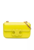 CELINE 二手 Celine 小牛皮 Cuir Triomphe 鏈條單肩包