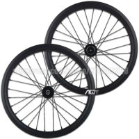 Carbon Wheel for 20" Folding Bicycle QR Disc Center Lock 100 135 8/9/10/11Sp with HG/XDR 406 Wheelset