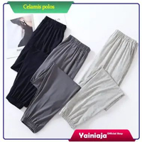 yainiaja Celana Dalaman Gamis Celamis muslimah Kerut JUMBO Abu Tua