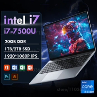 Portable Windows 11 i7 Laptop Computer PC Intel Core i7-7500U 14.1" Notebook i7 20GB RAM 512GB 1TB 2TB SSD Office Study Laptops