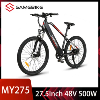 In USA Stock Samebike MY275 500W Electric Bicycle 48V 10.4Ah Lithium Battery 27.5 Inch Electric Bikes