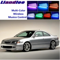 LiandLee Car Glow Interior Floor Decorative Atmosphere Seats Accent Ambient Neon light For Acura CL 1997~2003