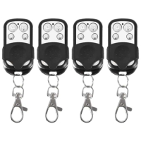 Remote Control Key Fob,4Pcs Garage Door Remote Control 433Mhz for Car Garage Door Gate Cloning Remote Control Key