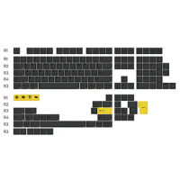 Extreme Black Gentlema SA Profile Keycaps For Cherry Mx Gateron Kailh Box TTC Switch Mechanical Keyboard PBT 153 Key Caps