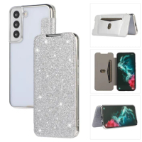 Magnetic Bling Glitter Leather Flip Cases For Samsung Galaxy A21S A71 A51 A70 A50 A30 A20 Plating Wallet Card Holder Soft Cover