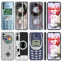 Vintage Tape Gameboy Case For Samsung M30 M31 S Note 10 Lite 20 Ultra M32 4G M23 M33 M34 M42 M52 M53 M54 5G M11 M12 M21 M22 M51