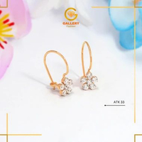 ANTING EMAS DEWASA MODEL BUNGA EMAS ASLI KADAR 8K(375) ATK 33 - GALERI 21 FASHION
