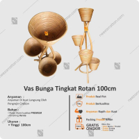 Vas Pot Bunga guci tempat tanaman bunga rotan