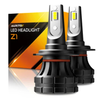 2Pcs AUXITO Z1 LED Headlight Bulb H7 H4 9003 9005 9006 9007 9012 HB3 HB4 H13 H8 H11 High Low Beam Headlamp Mini with Fan 12V