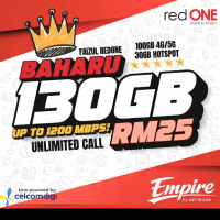 RedOne Prepaid Simkad Unlimited Speed Data 4G/5G Unlimited Call Line Coverage Celcom Digi