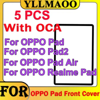 5 PCS +OCA Pad2 For OPPO Pad Air 2/OPPO Realme Pad For OPD2101 OPD2201 OPD2202 RMP2102 RMP2103 Front Glass Replace Repair Parts