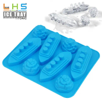 Creative Titanic-shaped ice cube mold, household ice cube quick-freezer, homemade ice cube maker