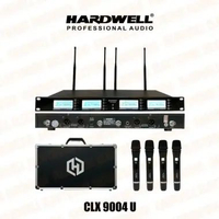 Mic Wireless Hardwell CLX 9004U Original 4 Micriphone Handheld