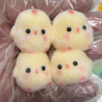 Mainan Ketegangan Ayam Besar Kuning, Buatan Tangan, Mewah dan Silikon Squishy, Pinching Hen Comel, 1