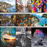 DIY CANVAS PAINTING BY NUMBER KIT DIGITAL OIL PAINTING DIY PAINT BY NUMBER LUKISAN 40X50CM / PAINTIN