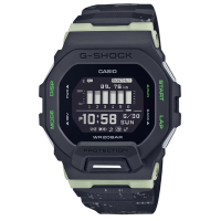 CASIO 卡西歐  G-SHOCK G-SQUAD系列 藍牙運動電子錶_迷彩X黑X綠_GBD-200LM-1_45.9mm