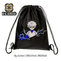 Tas Serut Anti Air Ukuran 43cmX33cm Tas Serut Sablon Futsal Bag Serut Kita Bahan KAIN TASLAN TEBAL A