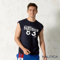 【NAUTICA】造型LOGO圖騰短袖T恤(深藍)