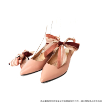 【DeSire】文藝風格可拆式蝴蝶結貓跟穆勒鞋-粉色(0137307-70)