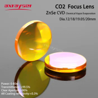 CO2 Laser Lens CVD ZnSe 15/20mm F63.5 Focusing for Engraving Cutting Machine F38.1/50.8/63.5/76.2/101.6/127mm Dia.12/15/18/19.05