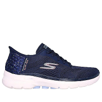 Skechers Go Walk 6 [124627NVMT] 女 健走鞋 運動 休閒 瞬穿舒適科技 透氣 緩震 深藍