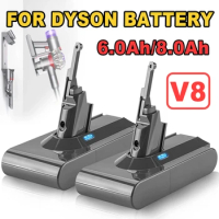 For Dyson V8 Battery 8.0Ah/6.0Ah 21.6V Battery For Dyson V8 Battery Absolute Animal Li-ion Vacuum Cleaner Rechargeable Battery