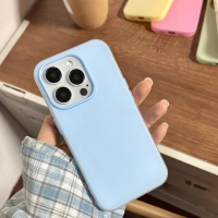 เคสโทรศัพท์แบบแข็ง, ดีไซน์ 2 in 1 สีพาสเทล, ฝาหลังกันกระแทก, เคสสีทึบเรียบง่าย, เข้ากันได้กับ iPhone