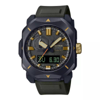 CASIO Jam Tangan Pria Casio Pro Trek PRW-6900Y-3JF Solar Green Digital Analog Dial Green Soft Uretha