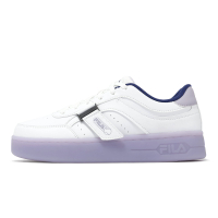 Fila 休閒鞋 Jelly 女鞋 白 紫 低筒 皮革 厚底 增高 小白鞋 斐樂 5C336Y194