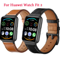 Genuine Leather Strap For Huawei Watch Fit 2 Smart Watch Band Accessories Replace Belt Wristband For Huawei Watch Fit 2 Bracelet